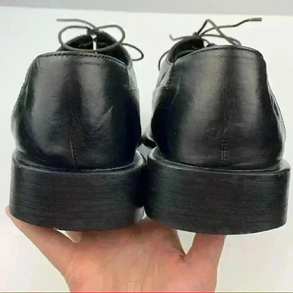 Kenneth Cole dress oxfords 9 black Italian leather